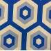 Crepe GGT Azul Geométrico Estampado